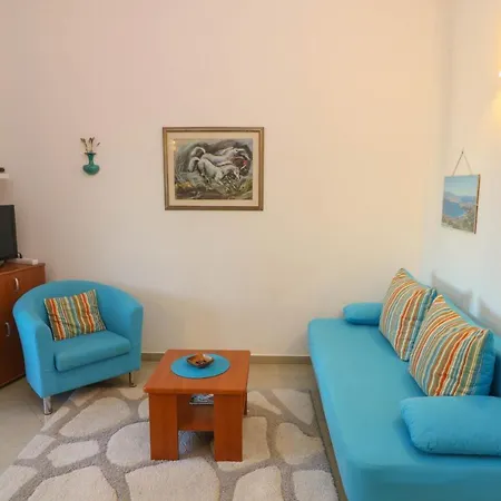 Blue And With Balcony Apartment *